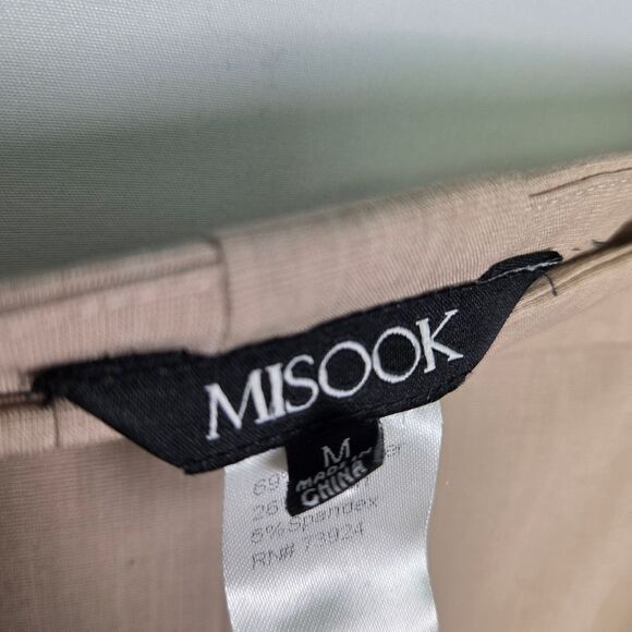 Misook Pleated Wide-Leg Twill Pants Macchiato Size Medium - Picture 8 of 8